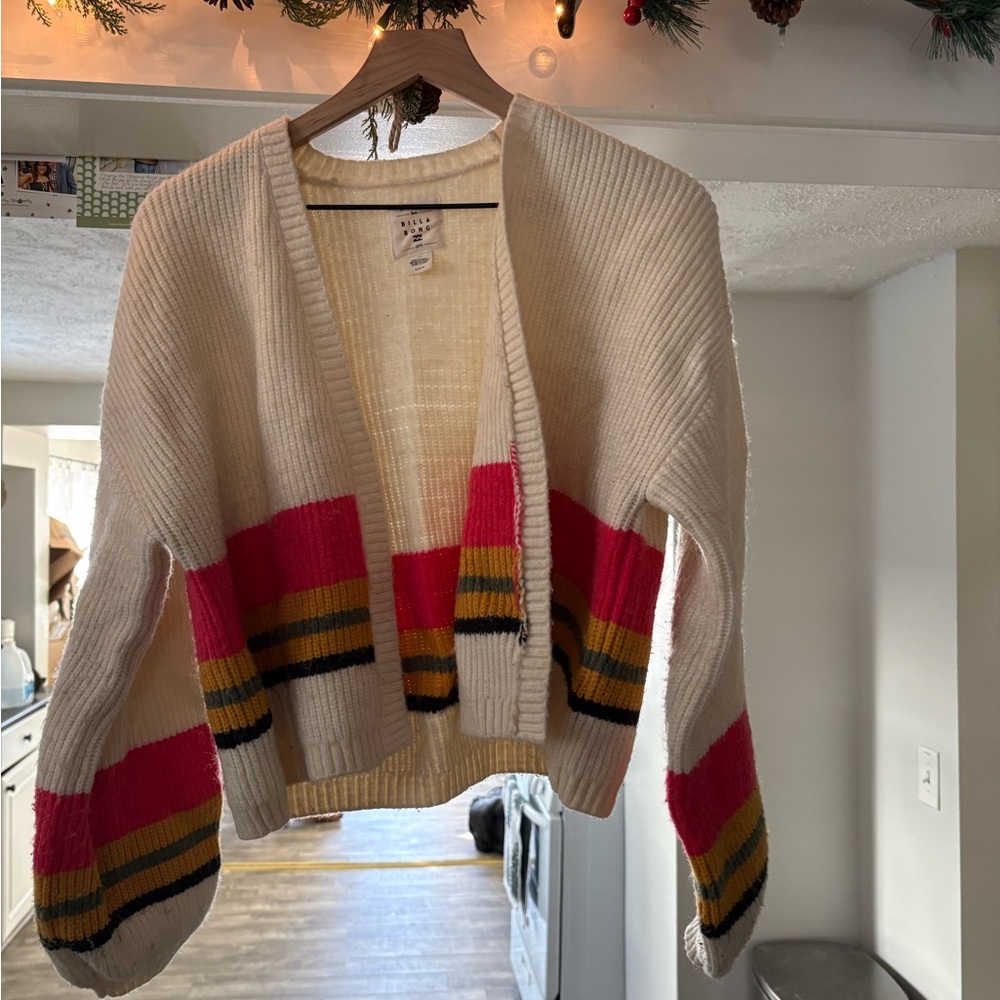 Billabong Women's Colorful Striped Cardigan